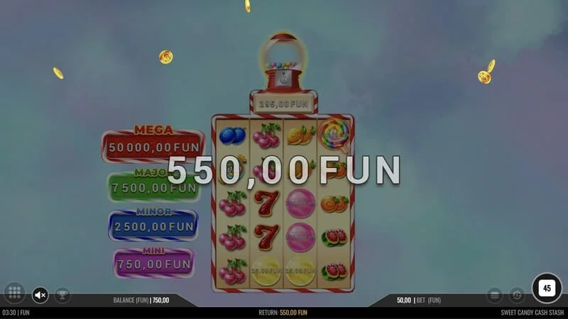 Sweet Candy Cash Stash – osnovna igra z dobitkom na liniji